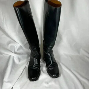 Marlborough Equestrian Riding Boots Size 6 UK Black Leather Made in England